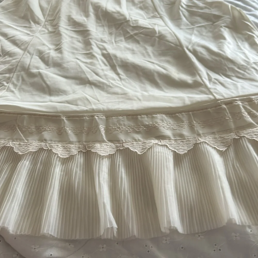VINTAGE Elegant Cream Lace Trim Nightgown-slip dress - Picture 6 of 8